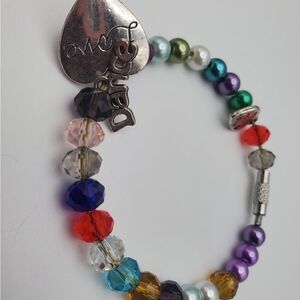 Angelic heart drop crystal‎ bracelet